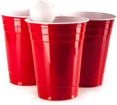 Disposable Plastic Glass Red
